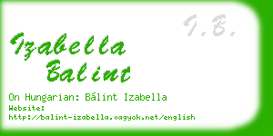 izabella balint business card